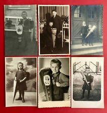 6 x Private Photo Postcard 1st School course around 1920/50 children with sugar bag (82707 picture