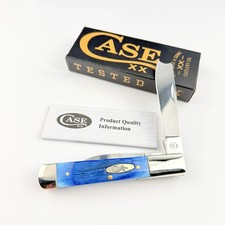 Case XX Razor 25583 Jigged Caribbean Blue Bone Handles Stainless Pocket Knife picture