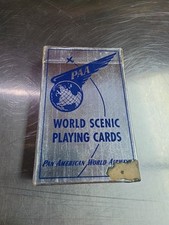 PAA Pan Am  World Airways Vintage 1950's Playing Card Deck World Scenic picture
