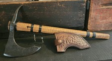 Mark E McCoun Custom Spike Tomahawk Hand Forged Tactical Axe Signed & Sheath picture