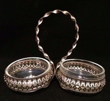 VINTAGE ABRAPLATE SILVER PLATE Duel Candy Dish picture