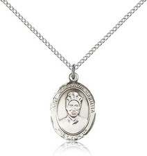 Saint Josephine Bakhita Medal For Women - .925 Sterling Silver Necklace On 18... picture
