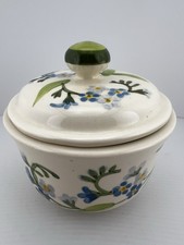 Franciscan Forget Me Not Covered Sugar Bowl Lid Vintage USA Blue Floral picture