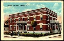 Postcard LA Louisiana Alexandria Sanitarium c1930s F3 picture