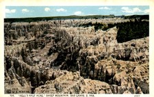 1912, W.B. Perkins, Hell's Half Acre, Sheep Mountain, Bad Lands, South Postcard picture