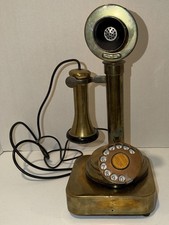 Antique Brass Candlestick Telephone Circa 1915–1925 picture