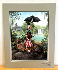 Rare Disney Parks Jungle Cruise Trader Goofy Head Salesman Sam Doug Bolly Print picture