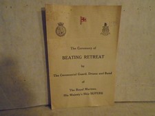 Beating Retreat-Royal Marines, His Majesty's Ship SUPERB. Circa 1940. Ceremony picture