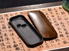 She Ink Stone With Cover Han Shan Inkstone Calligraphy Painting Tool picture