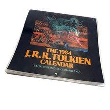 Vtg J.R.R. Tolkien Calendar 1984 JRR Hobbit Lord of the Rings Roger Garland LOTR picture