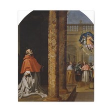 Carducho, Vicente - Recognition of the Carthusian Saint - Canvas Wall Art picture