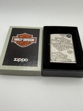 2018 Harley Davidson Bar & Shield Black Ice Zippo Lighter NEW picture