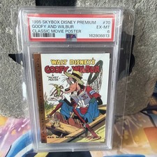 1995 SkyBox Disney Premium Goofy & Wilbur #70 Classic Movie Poster PSA 6 picture