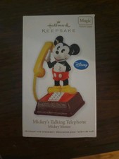2011 Hallmark Keepsake Mickey's Talking Telephone Mickey Mouse -5-1-26-26 picture