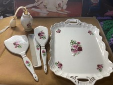 Formalities by Baum Brothers Vanity Set. Flowers,red,green,pink & Beautiful mint picture
