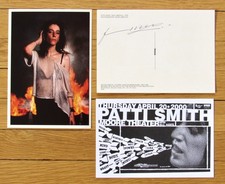 Signed PATTI SMITH NEW ORLEANS Postcard 1978 Annie Leibovitz w/event card EXC picture