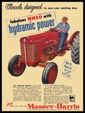 1956 Style Massey Harris MH50 Tractor NEW Metal Sign: 12x16