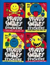1989 VINTAGE WAX STUPID SMILES WAX packs TOPPS CARD PACKS ALL 4 VARIATIONS picture