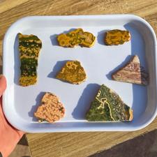 7PCS  Wholesale  Natural Ocean Jasper Slice Crystal Mineral Specimen Healing picture