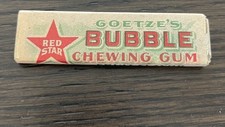 Vintage 1920’s GOETZE’S BUBBLE CHEWING GUM  2-Stick Sealed Pack  New Old Stock picture