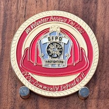 Staunton Illinois Fire District SFPD Volunteer Firefighter Challenge Coin  W#14 picture