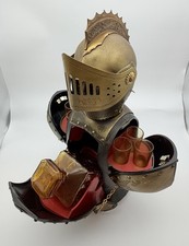 Vintage Medieval Knight Armor Liquor Decanter Bar Set w/ 6 Shot Glasses picture