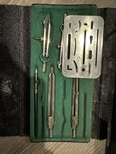 Vintage Stellar Germany Drafting Tool Set Compass Divider Case AS-IS Partial picture