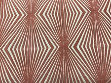 S. Harris Modern Geometric Upholstery Fabric- Train To Paris / Railred 2.75 yds picture