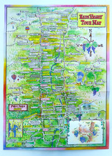 Napa Valley Tour Map Vintage Winery Guide California Travel Souvenir Poster CA picture