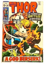 Thor #166 1969 7.5 VF- 🔑 2nd HIM Adam Warlock picture