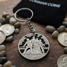 The 1936 Elgin Illinois Half Dollar Cut Coin Keychain Custom Challenge Coin picture
