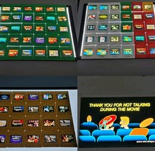 80 Vtg NCN 90s Movie Cinema Theater 35mm Concession Facts Rules Trivia Slide LOT picture