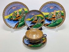 Vintage Hand Painted Takito Company Japanese 5 Pc. Lusterware Lot (1921-1941) picture
