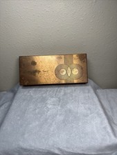 Vintage Chase USA Copper Art Deco Cigarette Box Wood Lined Geometric 1930s picture