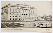 Des Moines Iowa IA Public Library Building Exterior c1900s Antique UDB Postcard picture