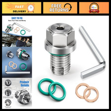 M14.1-1.5 x 15mm Oversize Piggyback Oil Drain Plug, Stainless Steel Self Tapping picture