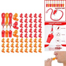 Honoson Whistle Adults 100 Pcs Orange/Red picture