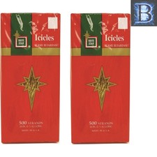 Versatile Gold Tinsel Icicles - 1000 Strands for Festive Tree and Garland picture