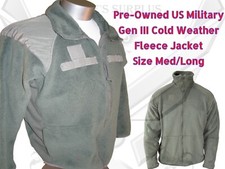 Used Military Foliage Green Peckham Polartec Gen III Fleece Jacket Top Md/Lng picture