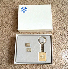 Rare Volkswagen VW 40 Years Service Key Ring & Tie Tac Set (2 Pins) in Box picture