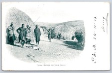 Antique Natal South Africa Natives and Their Kraals 1903 picture