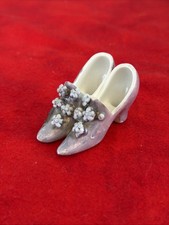vintage miniature ceramic or porcelain high-heel shoe figurines Germany (t78) picture