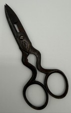 Antique Sheffield Buttonhole Shears 4.75in Sewing Scissors Collectible picture