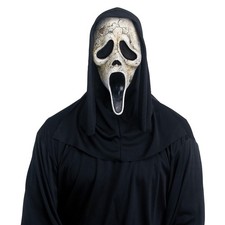 Scream Ghost Face 30th Anniversary Mask/ Shroud  Adult Glow in the Dark picture