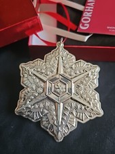 2011 Gorham Sterling Silver Snowflake Christmas Ornament Rare Year picture