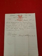 1898 Knights of the Ancient Essenic Order Alpha Senate letter of Knighthood picture