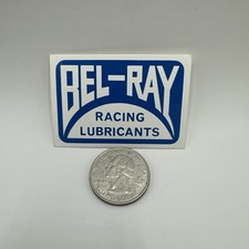 Vintage Bel-Ray Racing Lubricants Sticker Original Decal BLUE 1.5