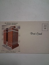1940s-50s THE WEBSTER APARTMENT Women's RESIDENCE NEW YORK CITY Postcard picture