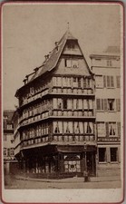 The Kammerzell House, Strasbourg France CDV Photo 1870s RARE picture