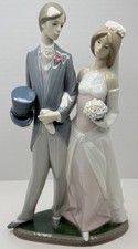 Vintage Lladro #1404 Matrimony Wedding Couple Bride & Groom 12.25” Retired -READ picture